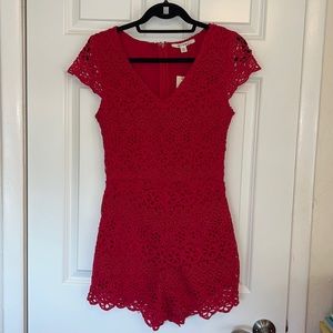 Floral short sleeved romper